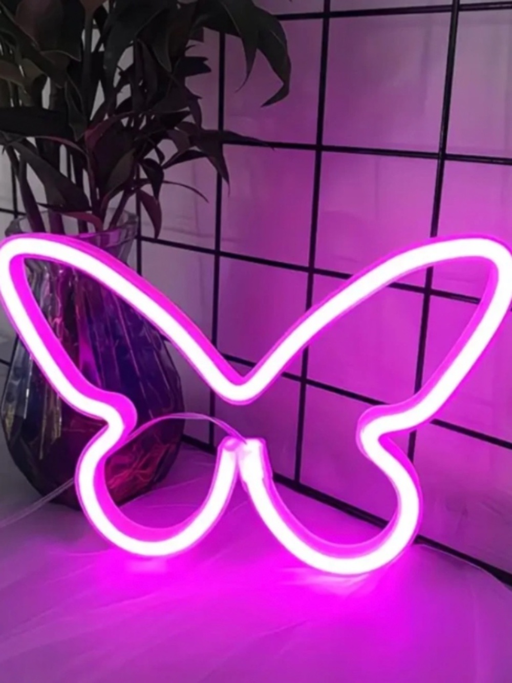 Pink Butterfly Neon Light Sign